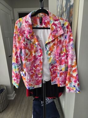 Berek Women's Multi-Color Watercolor Print Jacket
